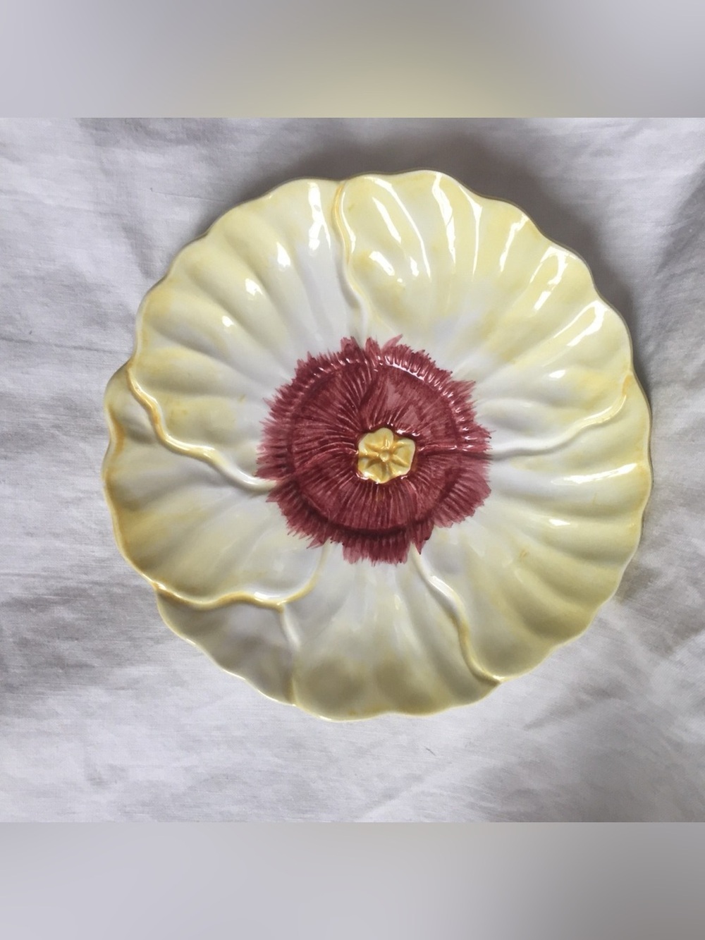 🌼 NWT Vintage Flower Tea Cup Saucer Yellow Eaton PALM TREE CO fairycore - Picture 3 of 12
